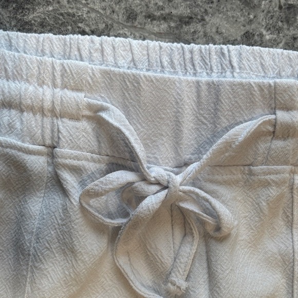 White gauze like Drawstring Pants - Picture 2 of 7